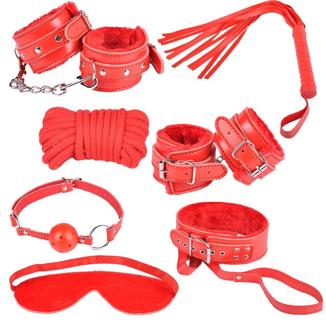 Leather Handcuff Bondage 7PCS/Set Fantasy Cosplay