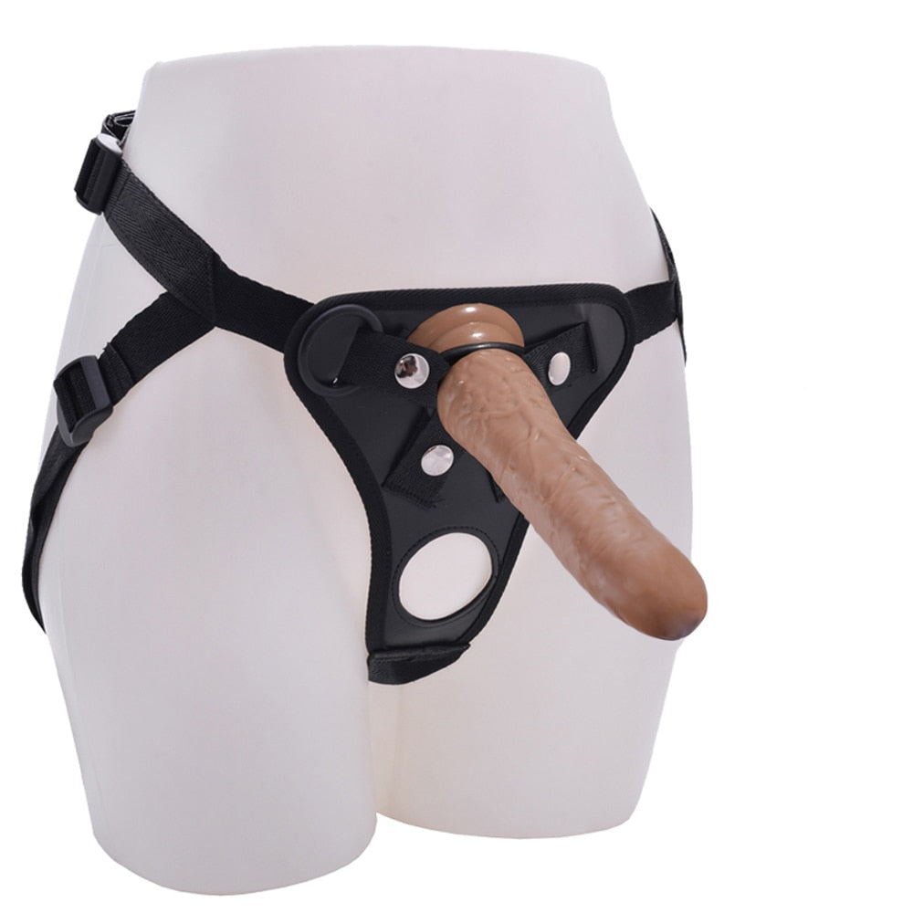 20CM Double Hole Strap On Realistic Dildo Pants