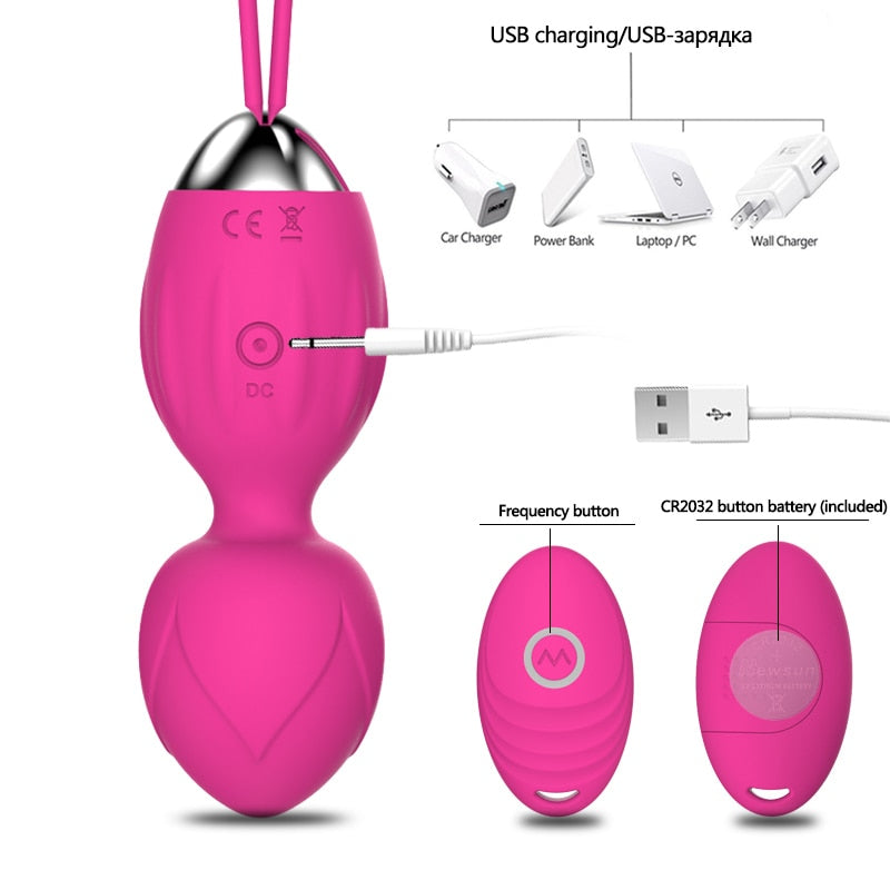 Wireless Remote Control Kegel Vibrating Egg